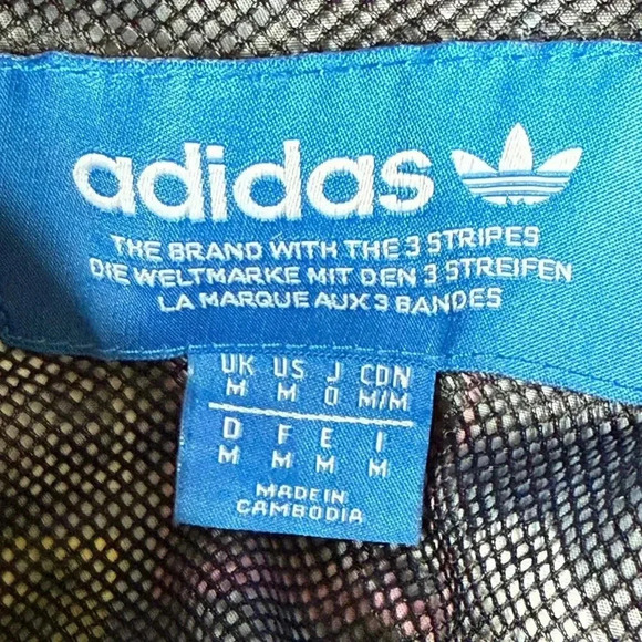 RARE Adidas Originals Men's Street Graphic Logo Windbreaker Hoodie Size M - Picture 6 of 10